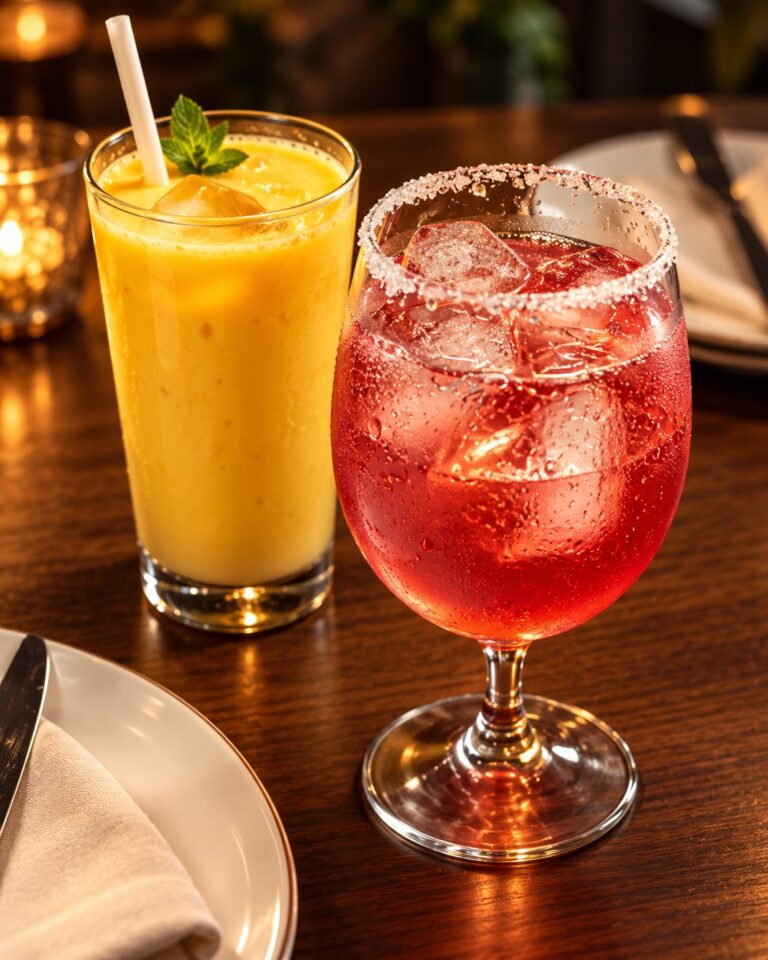 Mango lassi and a chilled red cooler