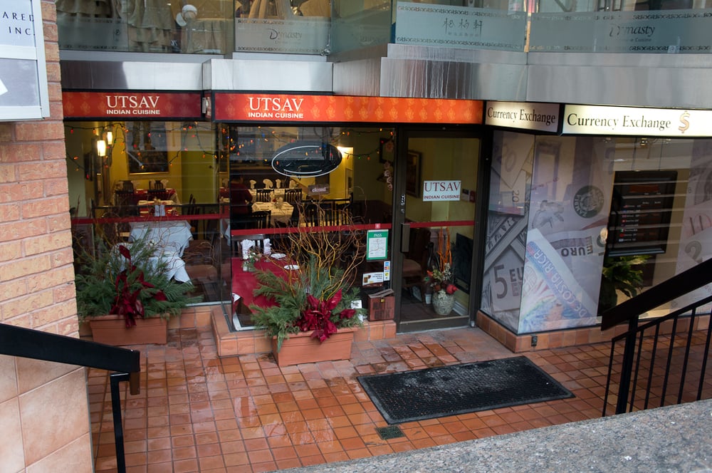 The UTSAV Indian Cuisine storefront at 69 Yorkville Ave., Toronto