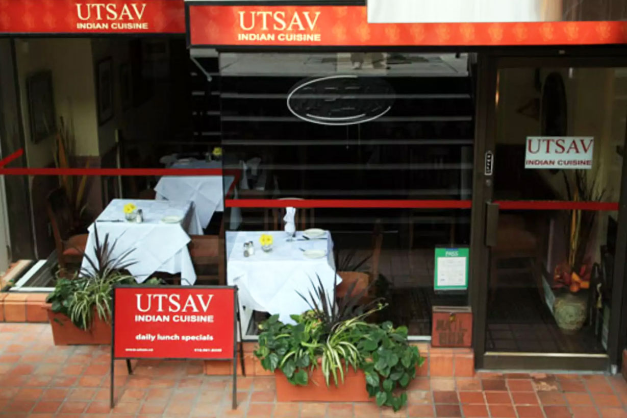 UTSAV Indian Cuisine storefront on Yorkville Avenue